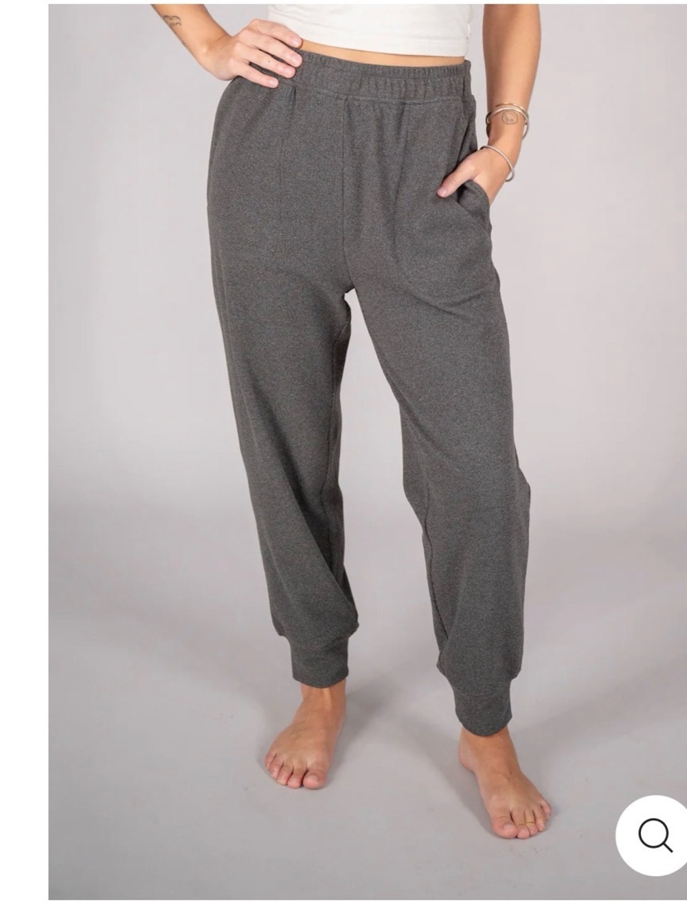 Varley Slim Cut Rib Pant - Charcoal Gray